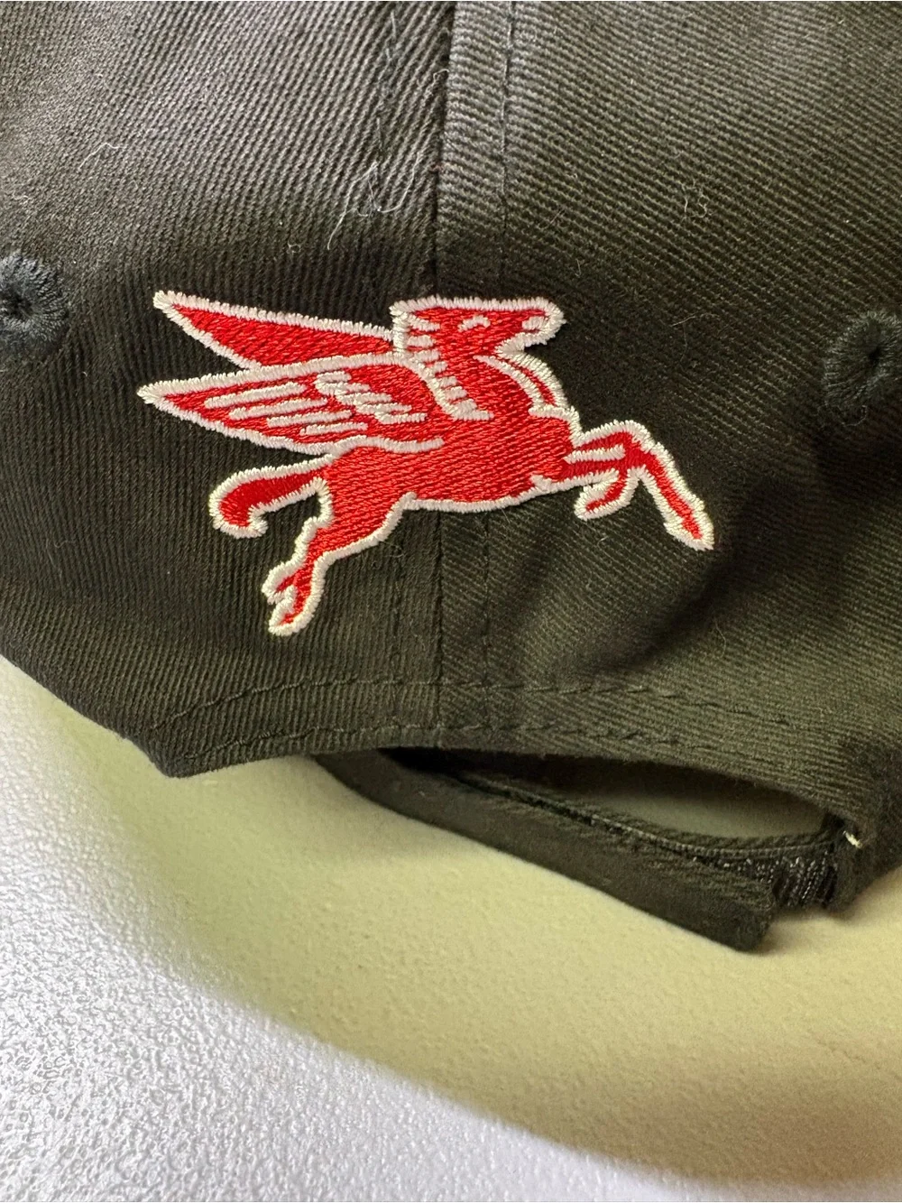 Chase Authentics Black Baseball Cap with Blue, Red and White Mobil 1 Logo
